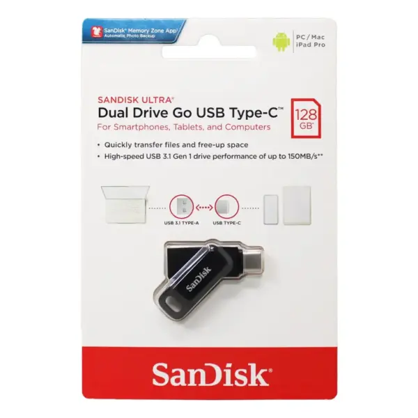 SANDISK ULTRA DUAL DRIVE GO USB TYPE-C | 128GB